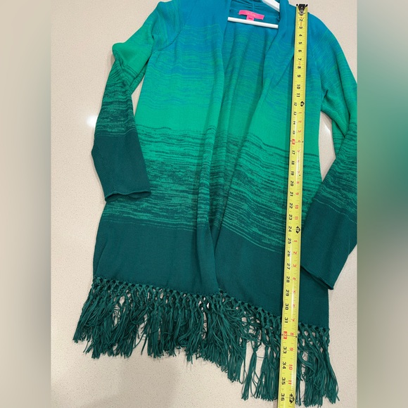 LILLY PULITZER | Tatum Ombré Fringe Sweater L 🌊 - Picture 9 of 9